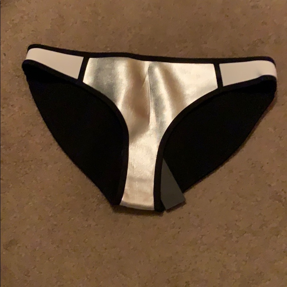 Metallic triangl bikini bottoms
